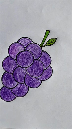 How to draw Grapes Easily with a coin #art #drawing #easydrawing #viral #shorts #youtubeshorts