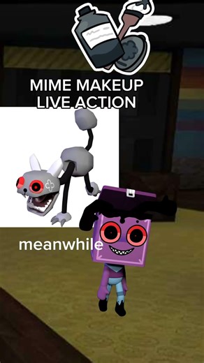 What happens when you use "Mime Makeup" 😇 #memes #dandysworld