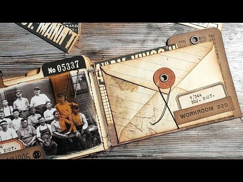 Making a Vintage File Folder Book from Start to Finish [Part 2/4] Pages 3-6