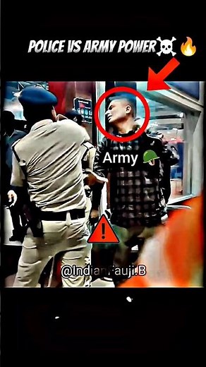 Police Slapped the Indian Army🔥☠️ | Police Vs Army Power💀⚔️ #police #army #power #viral #indianarmy