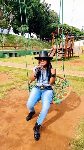 Casual Playground Vibes with a Microphone