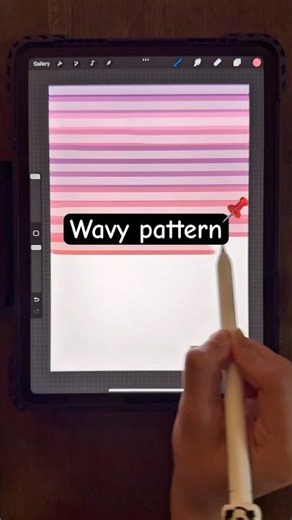 Creating a wavy pattern in procreate. #art #shorts #procreate #waves #digitalart #ipadart #abstract
