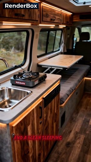 Insane Nissan NV350 Adventure Camper Build! 🌲 #Shorts #Overland