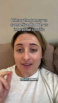 The difference between urinary frequency, overactive bladder, and bladder pain syndrome
