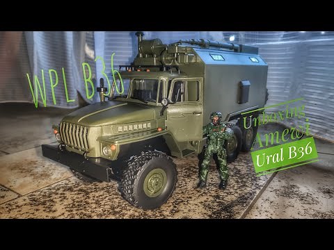 Unboxing Amewi Ural B36/WPL b36 Ural 1/16 Scale Truck FullHd Deutsch