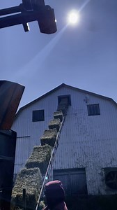 4.4K views · 28K reactions | Unloading bales into a barn using hay elevator #haybales #unloading #farming #barn #fermekolly | Mherma Magbanua | Facebook