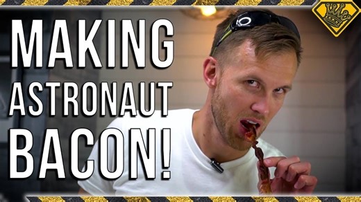 Putting bacon in a freeze dryer to make astronaut-style bacon