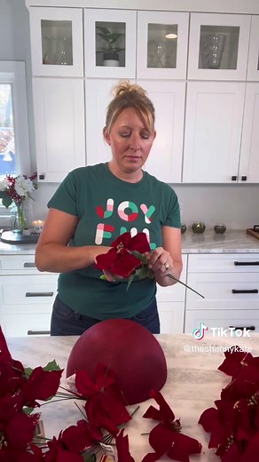 DIY Poinsettia Topiary Tutorial