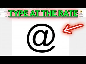 How to Type At The Rate Symbol on Keyboard