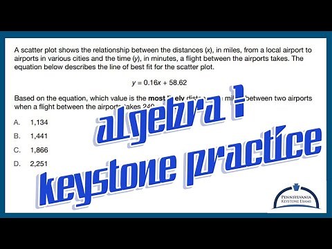 Algebra 1 KEYSTONE Practice - Making Predictions Using the Line of Best Fit