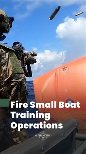 U.S. Marines conduct live-fire operations from fast assault boats in the Caribbean Sea, showcasing high-speed maritime combat, coordinated firepower, and special operations capabilities in dynamic naval warfare training. | Military Mechanics