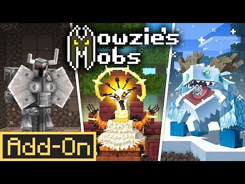 OFFICIAL MOWZIE'S MOBS ADDON FOR BEDROCK EDITION | FULL REVIEW
