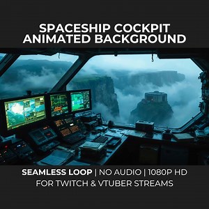 Spaceship Cockpit Loop | 1080p Sci-fi Twitch Background | Starship Bridge OBS - Etsy