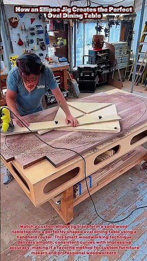 How an Ellipse Jig Creates the Perfect Oval Dining Table #woodworking