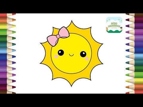 How to Draw A Cute Sun Simple & Easy Step by Step for Kids | Sun Drawing