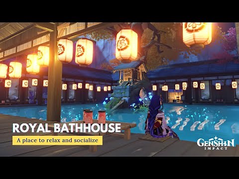 Royal Bathhouse ♨️ || Genshin Serenitea Pot Design