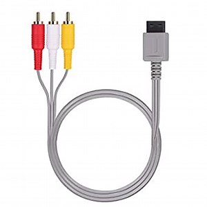 AUTOUTLET 6ft Wii/Wii U AV Cable, 1.8M Composite Retro 3 RCA Gold-Plated Audio Video AV Standard Cord for Nintendo Wii Wii U