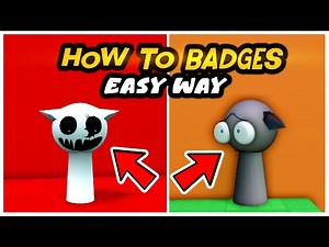 Roblox | How to get Gray Phase 6 And | Gray Pyramixed Horror Badges in | 3D SPRUNKI SIM