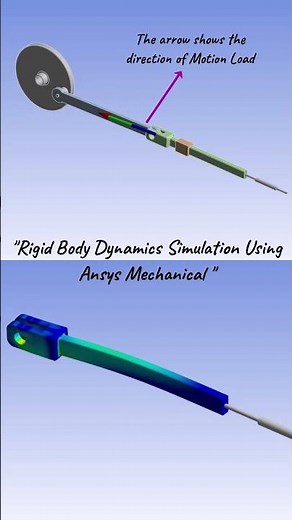 Slider Crank Mechanism - Rigid Body Dynamic Analysis #engineering #automobile #mechanism #fea