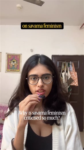 kavya 🥑 on Instagram: "since the awkwardgoat video did so well! i can also do a pt. 2 to explain more. if you think it ended abruptly, it’s because i decided that i will keep it short since long videos don’t get good reach. . . . . . [savarna feminism, feminism in india, feminism, intersectionality, women, caste, religion, explore page, for you page, rant]"