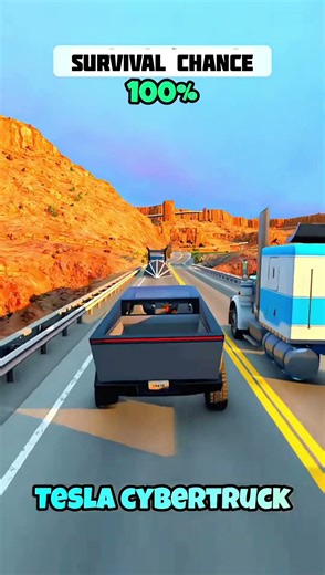 Which Car Has 100% Survival Chance? 😱🔥 | Dodge vs Tesla vs Mustang