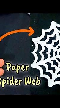 How to make Spider web from paper cutting 🕸️✂️ Crafts for HALLOWEEN 🎃