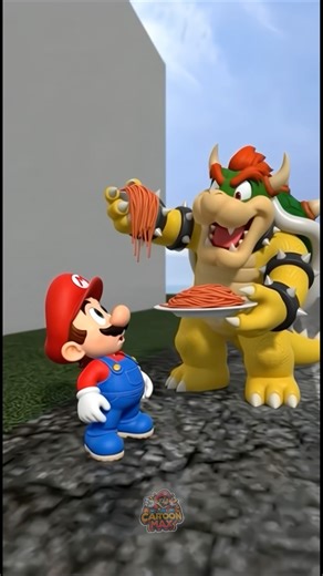 You want some spaghetti 🍝 #shorts #supermario #bowser #memes #animation