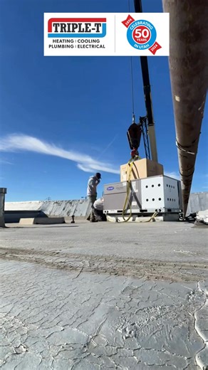 🎥 Up, up, and installed. 💪 Check out this rooftop unit AND economizer flying into place like a champ. Whether it's residential, multi-family, or commercial TI, Triple-T gets the job done with precision, power, and professionalism. 🚁 Cranes. Rooftops. Comfort that lasts. 💨 Economizer included for top-tier efficiency. 🎶 Yes, we even made a custom song for this lift. Because why not? #HVACUtah #TripleT #CommercialHVAC #RooftopUnit #CraneLift #Economizer #ProtectingPeople #FamilyValuesLocalLega