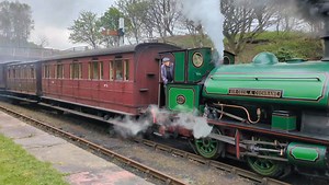 8K views · 208 reactions | Sir Cecil A Cochrane makes an egg-celent arrival into Andrews House station today! Have you spotted all of the Easter Bunny's eggs around the railway and cracked the word? You might spot a letter in this! | Tanfield Railway | Facebook