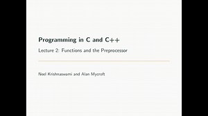 Programming in C and C++