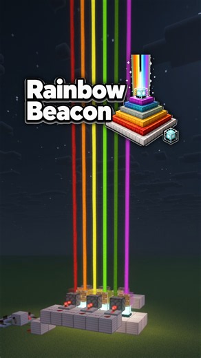 Minecraft - Rainbow Beacon Build #minecraft #minecraftbuilding