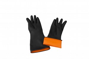 [Hot Item] China Durable Natural Heavy Duty Black Industrial Household Latex Rubber Safety Work Gloves