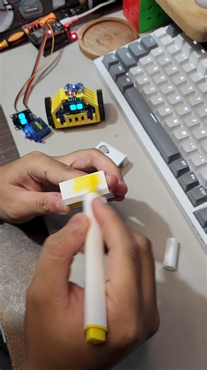 Husni Marwan Ashari, S.Kom. | Curiosity RoboDesk just won't stop bothering me at work 😭😭😭 Curiosity RoboDesk is a palm size 3D printed robot design powered by an ESP32... | Instagram