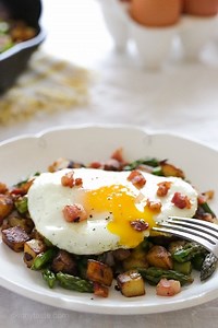 Asparagus-Pancetta Potato Hash