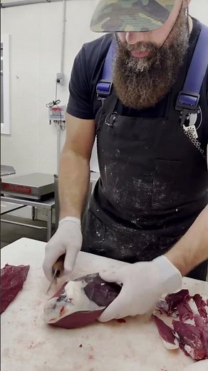 Deer Top Round Roast. 🔪🥩🦌 #shorts