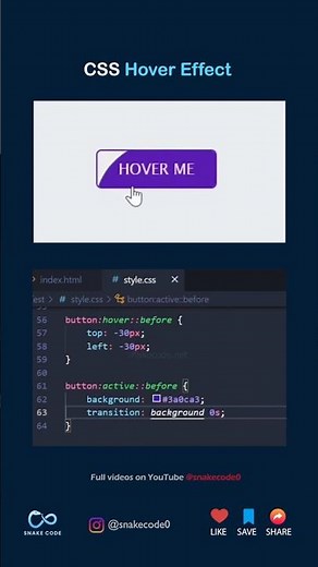 CSS Hover Effect #css3 #cssanimation #HoverEffect