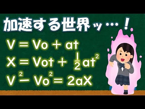 【物理基礎】等加速度直線運動の公式をわかりやすく解説！【10分でマスター】
