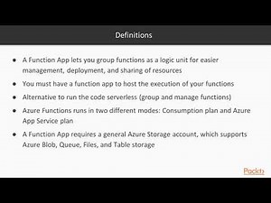 Serverless App Development with Node.js & Azure Functions:Hello World Function| packtpub.com