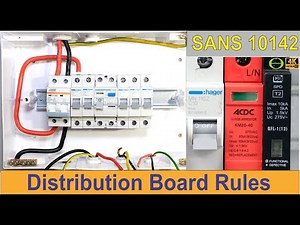 The rules for electrical distribution boards according to SANS 10142 - South Africa