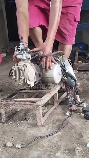 How motorcycle engine 110cc outside start