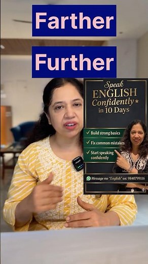 👉 Farther vs Further | Stop This Common English Mistake #englishvocabulary #spokenenglishpractice