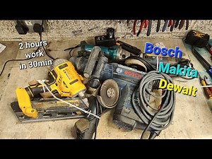 Repairing a bunch of Makita, Bosch and dewalt power tools. 2 hours work, rolled into 30mins.