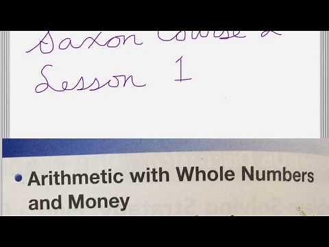 Saxon course 2 Lesson 1