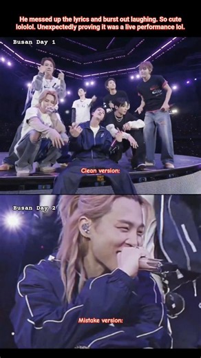 He messed up the lyrics and burst out laughing🤣 proof, Jimin mic always on😭 #bts #trending #shorts