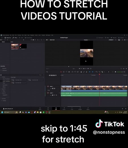 How to Stretch Videos Using DaVinci Resolve
