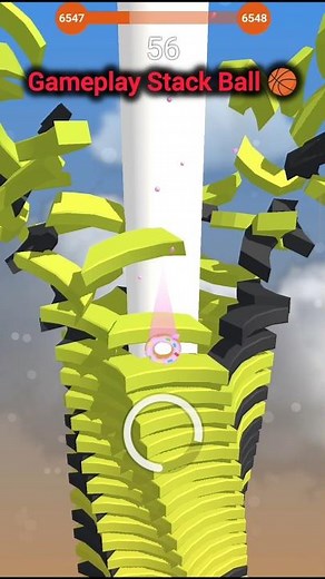 Gameplay Stack Ball 🏀 #75 #stackball #gameplay #newlevel #game
