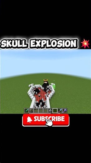 Skull explosion in minecraft 💥 #minecraft #shorts #shortfeed