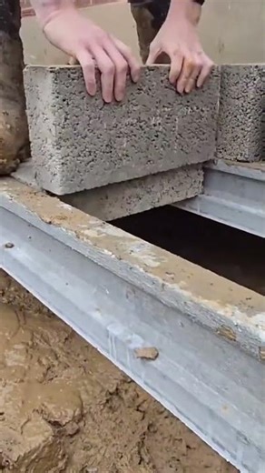 install bricks to cover the roof so that it can be used for the ground floor before cementing it