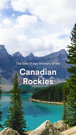 Ride the historic Rocky Mountaineer on our Canadian Rockies by Train: Banff, Lake Louise & Vancouver tour. #Banff #CanadianRockies #Traveltiktok