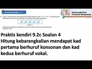 Praktis Kendiri 9.2c No 4 | Matematik Tingkatan 4 Bab 9 | Kebarangkalian peristiwa bergabung | Maths
